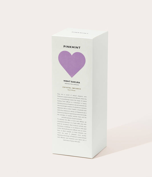 Pinkmint Night Sakura Reed Diffuser Crystal Infused