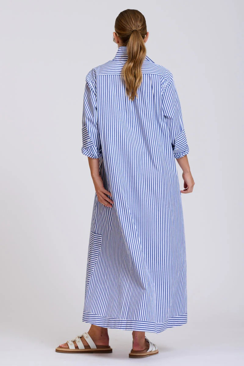 Shirty Sybil Oversized Dress - Navy Stripe