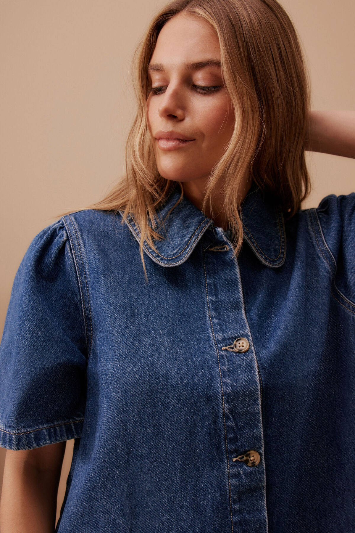 Ceres Life Sienna Denim Dress Fresh Indigo