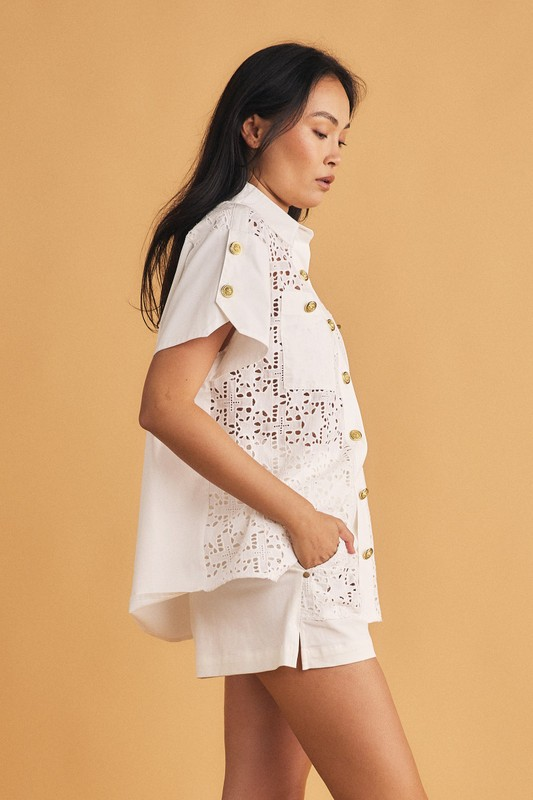 Bohemian Traders Star Embroidered Shirt