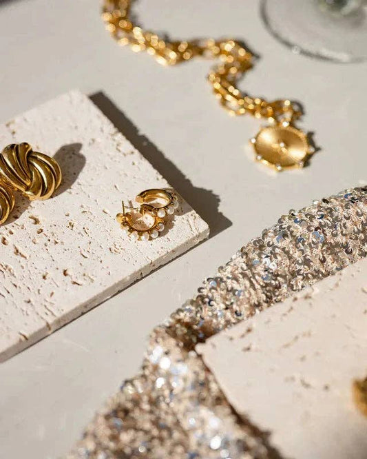 Greenwood Designs Sylvie Pearl Studded Hoop Earrings