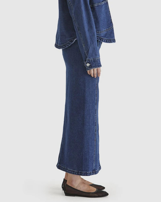 Sass Marza Skirt 78 Wash Blue