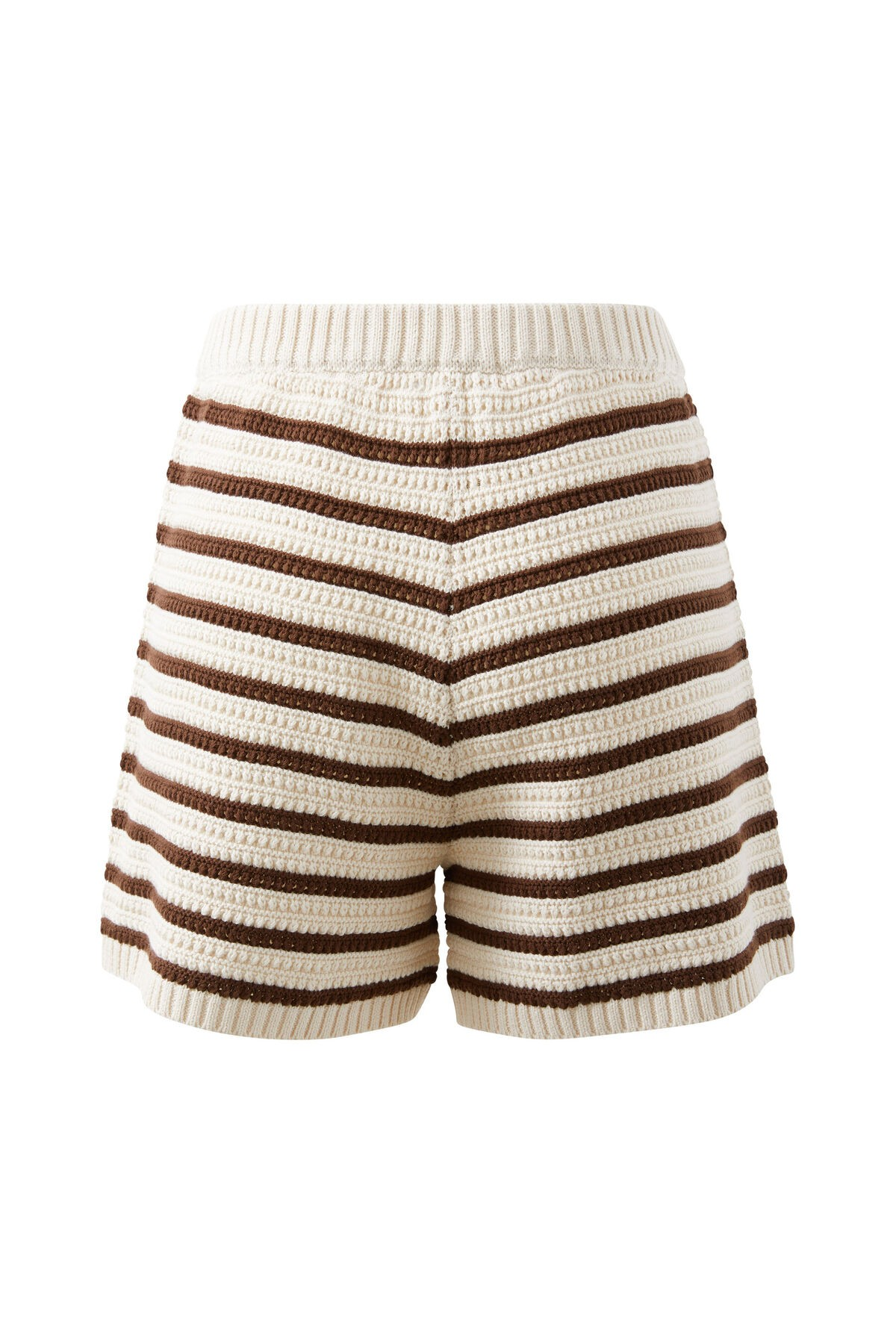 Ceres Life Molly Textured Knit Short - Choc Stripe