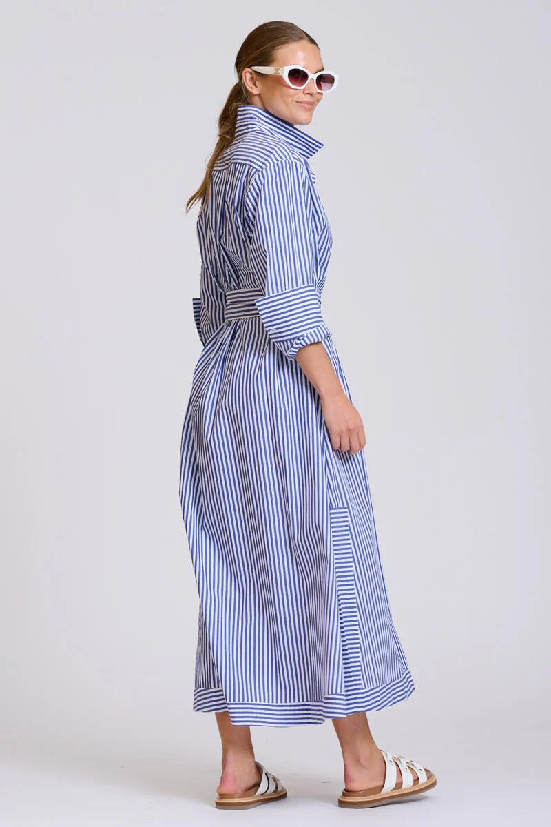 Shirty Sybil Oversized Dress - Navy Stripe