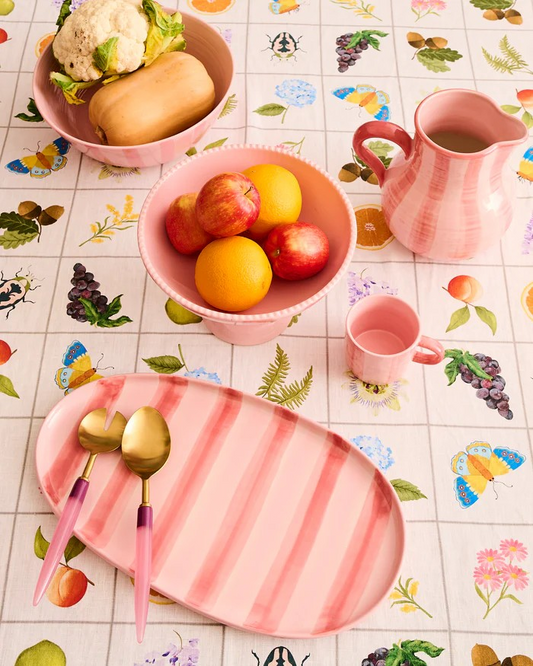 Kip and Co Pink Stripe Platter