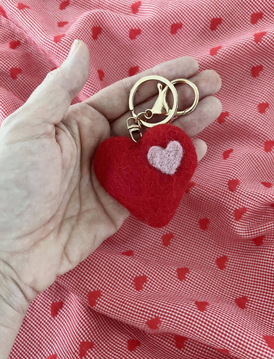 Home Dweller Felt Heart Keychain Pack
