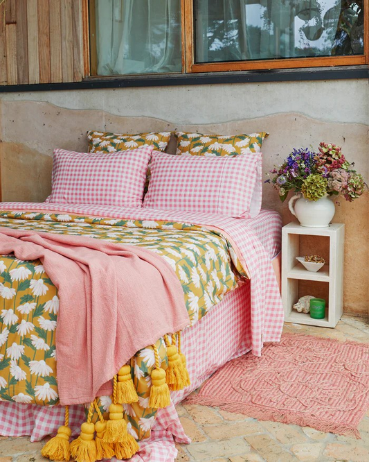 Kip and Co Gingham Candy Check Linen