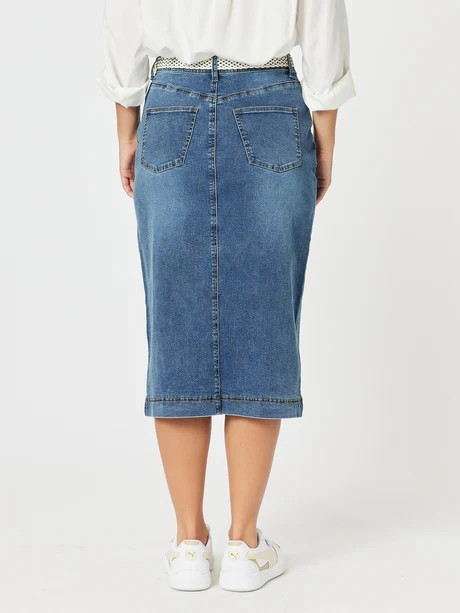 Threadz Republic Split Skirt Denim