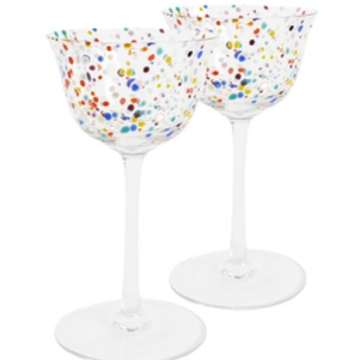 Kip And Co Party Speckle Coupe Glass Set Of 2
