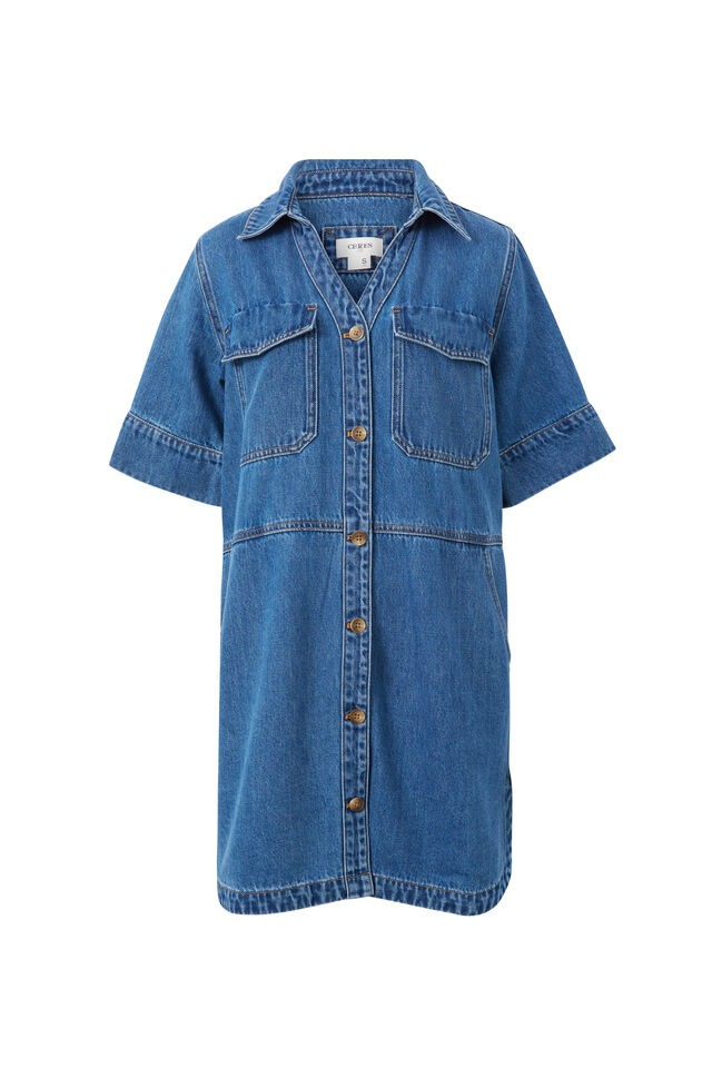 Ceres Life Side Pocket Boxy Dress
