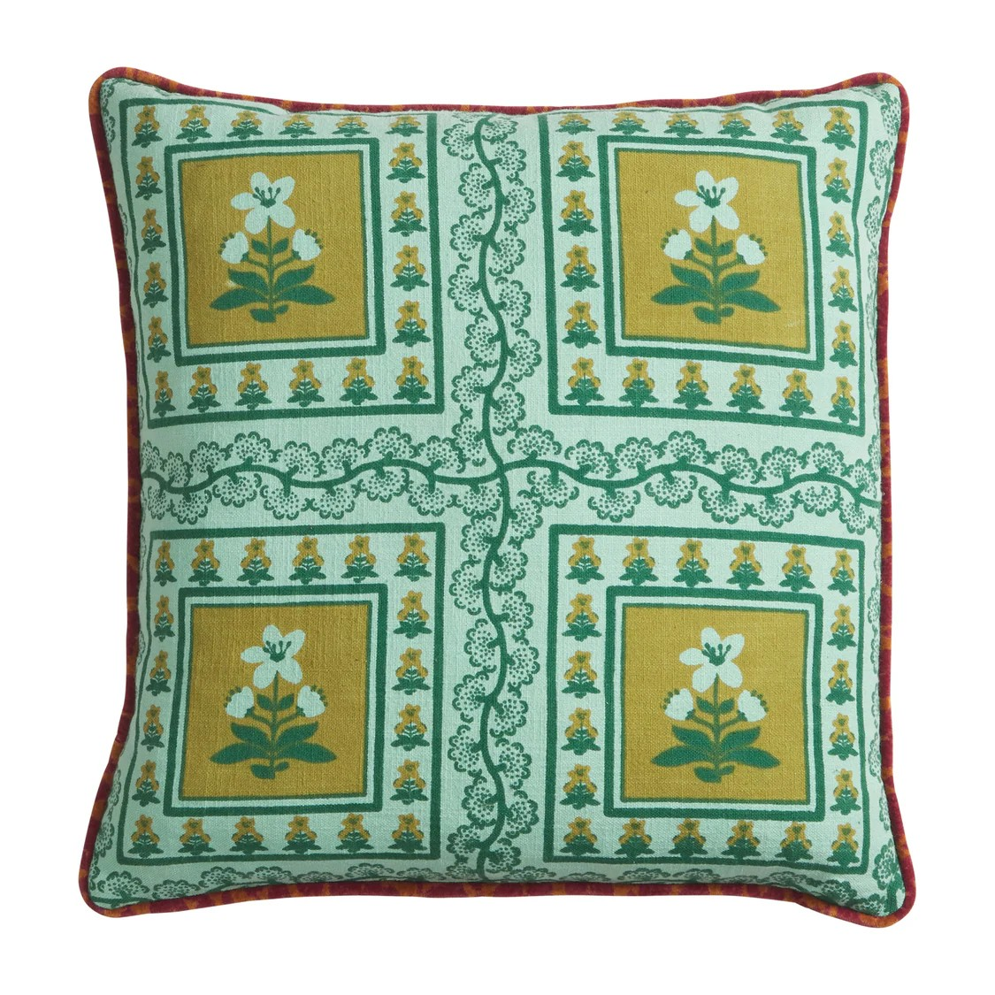Sage and Clare Claire Reversible Cushion Jade