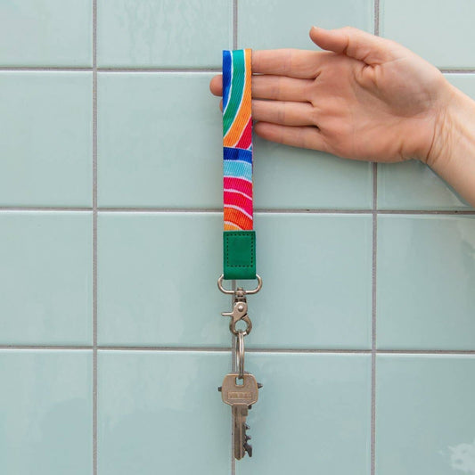 RO x Lordy Dordie Rainbows Wrist Lanyard: Navy