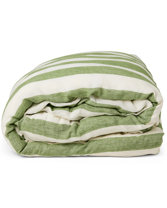 Kip & Co Moss Green Stripe Linen Quilt