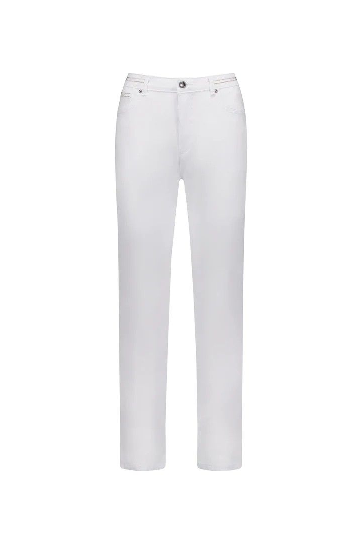 MACJAY'S Swish Slim Leg Jean White