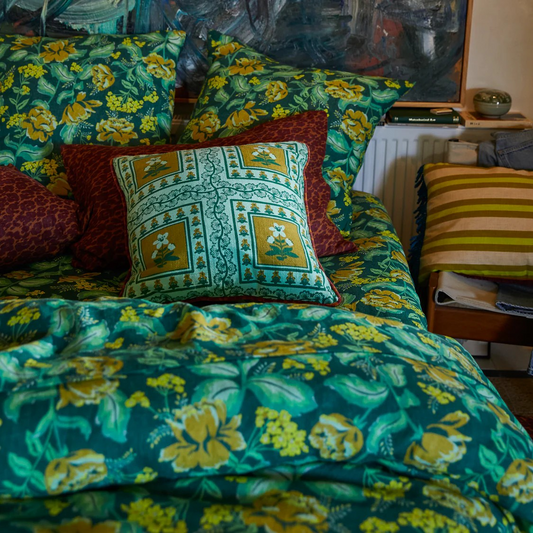 Sage and Clare Claire Reversible Cushion Jade