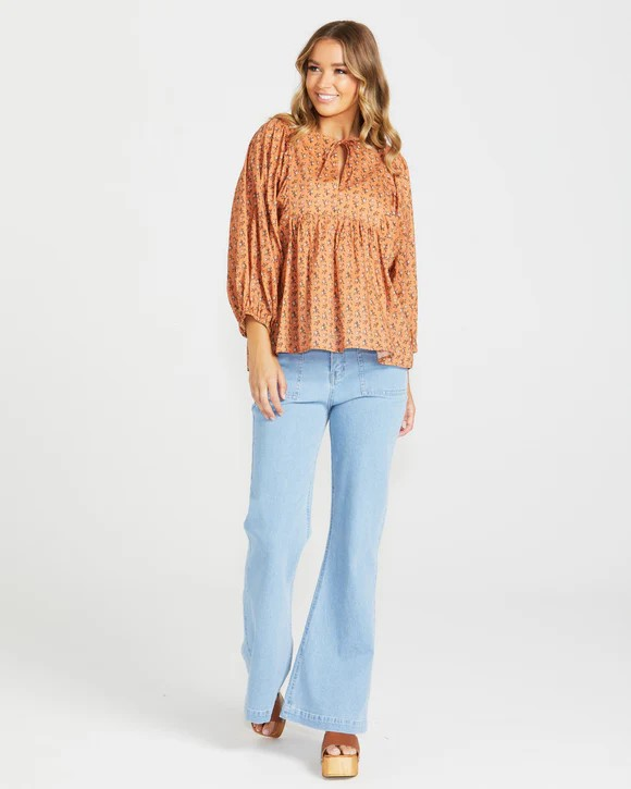 Sass Shannon Boho Top Ditsy