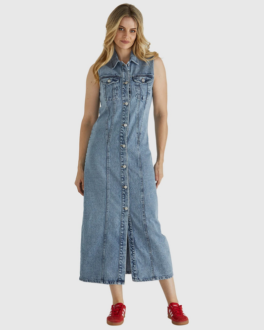 Sass Jordan Dress Acid Wash