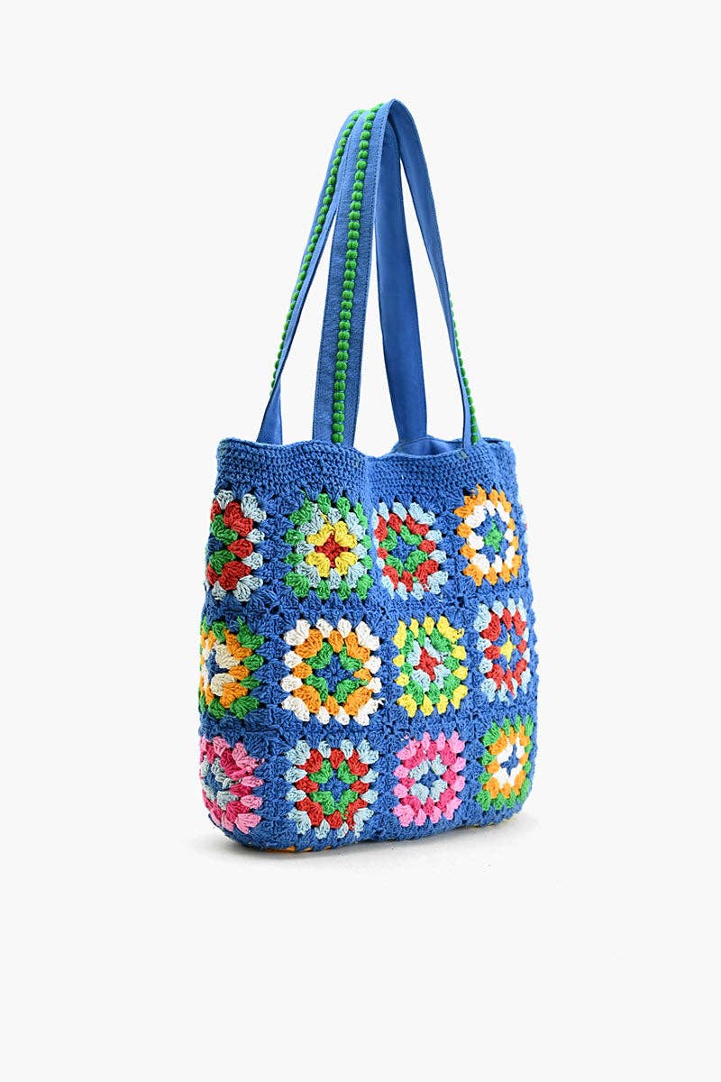 America and Beyond Blue Handmade Crochet Bags - Sustainable Fashion