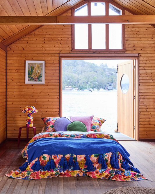 Kip and CO Ultramarine Tassel Throw