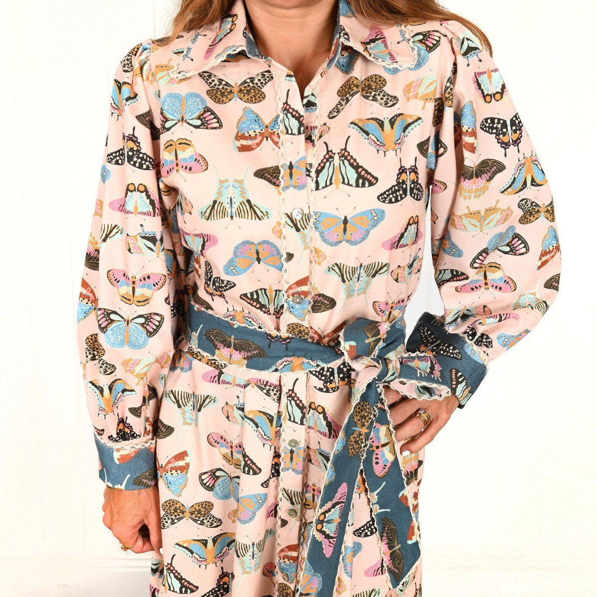 Palm Cove Emerge Pink butterfly "Megan" Dress