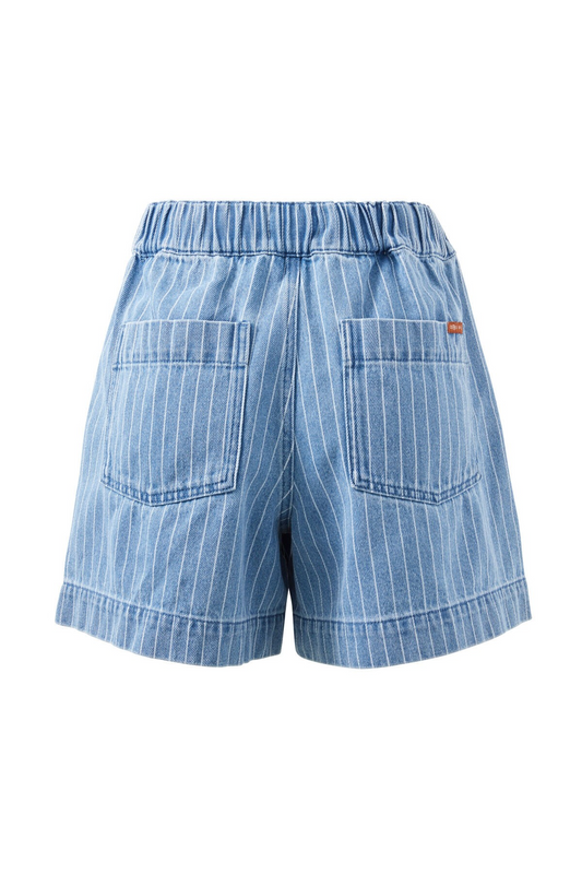 Ceres Life Darcy Relaxed Everyday Short Indigo Stripe