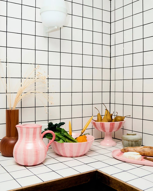 Kip and Co Pink Stripe Water Jug