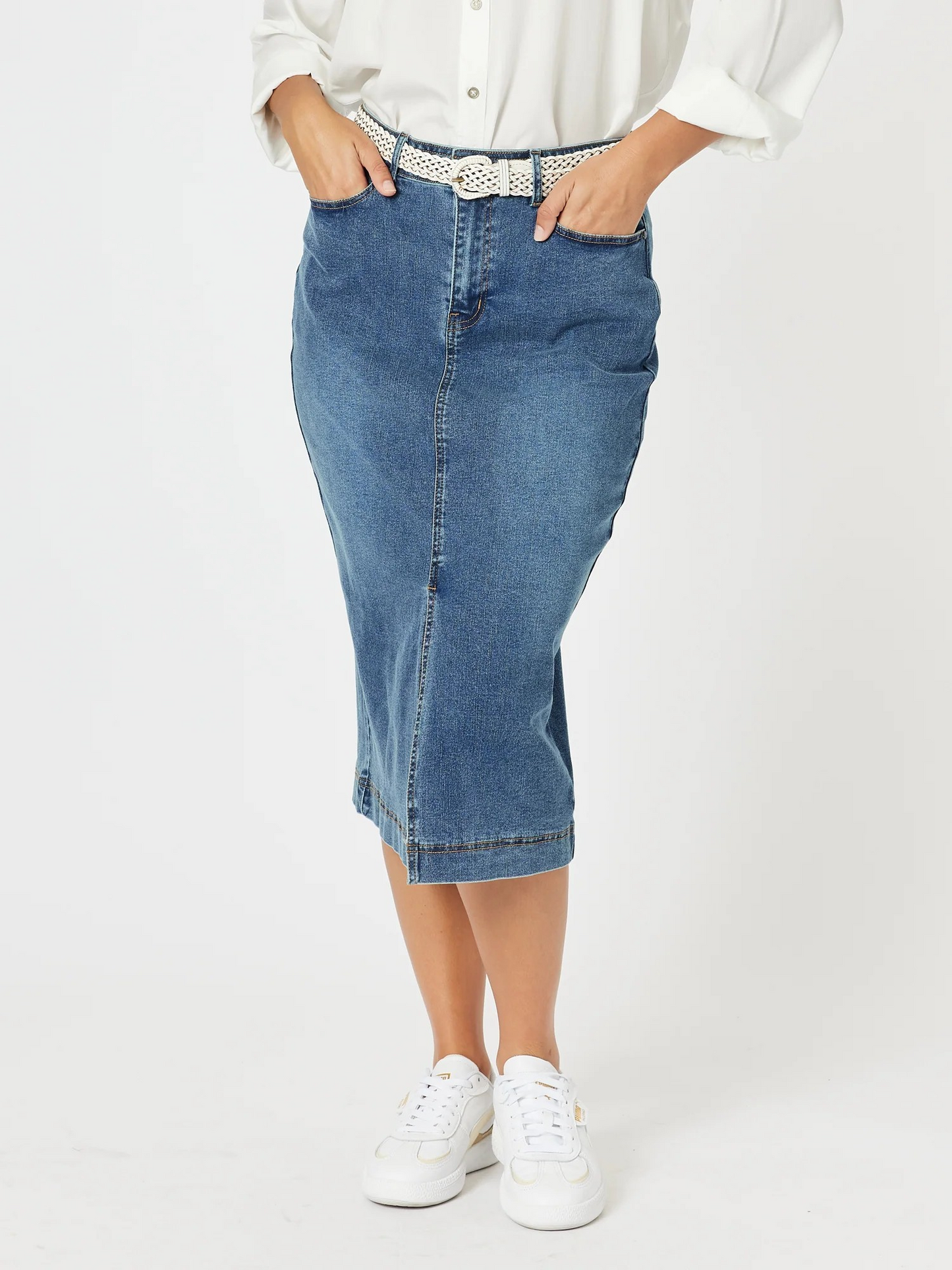 Threadz Republic Split Skirt Denim