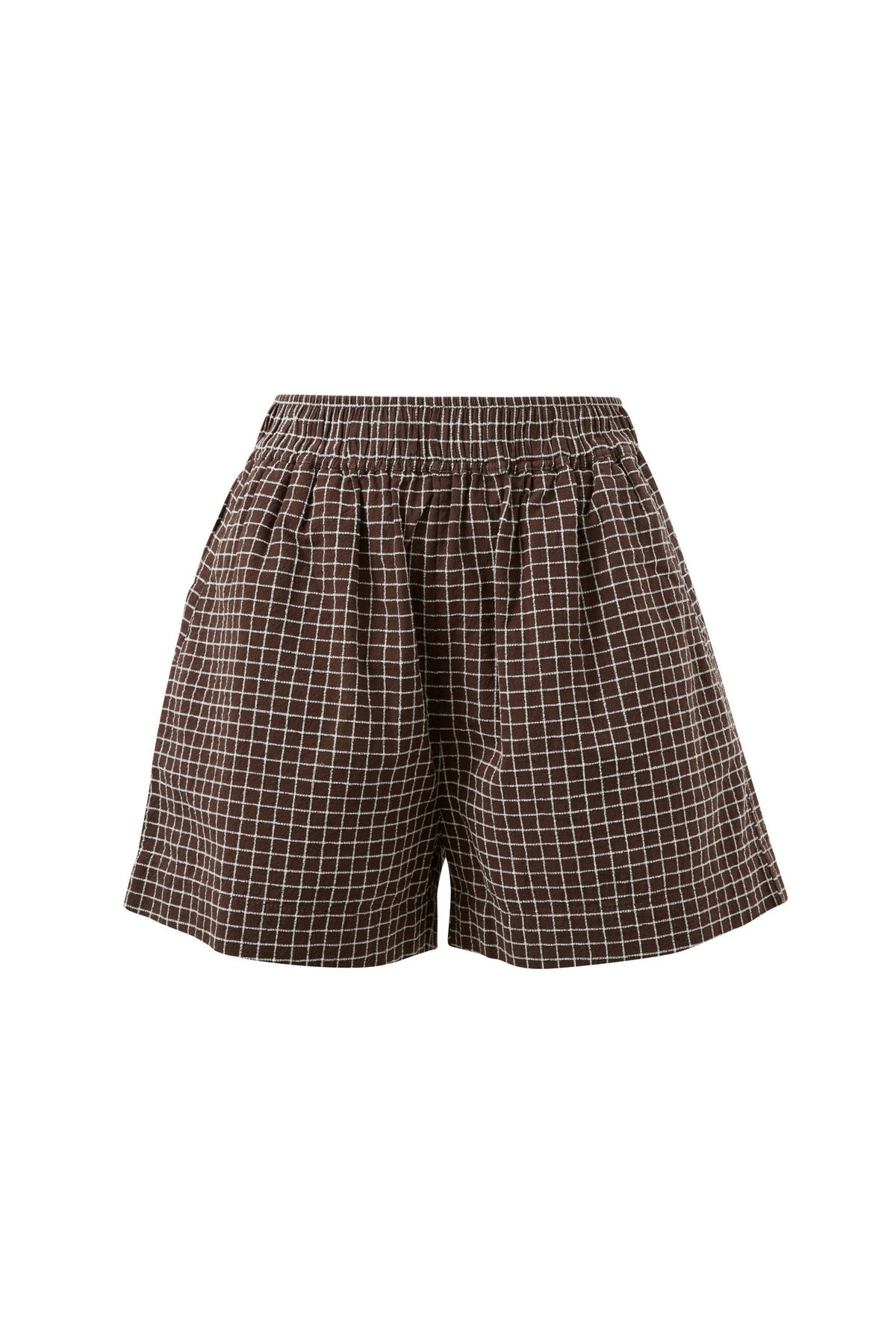 Ceres Life Mila Short - Textured Chocolate Check