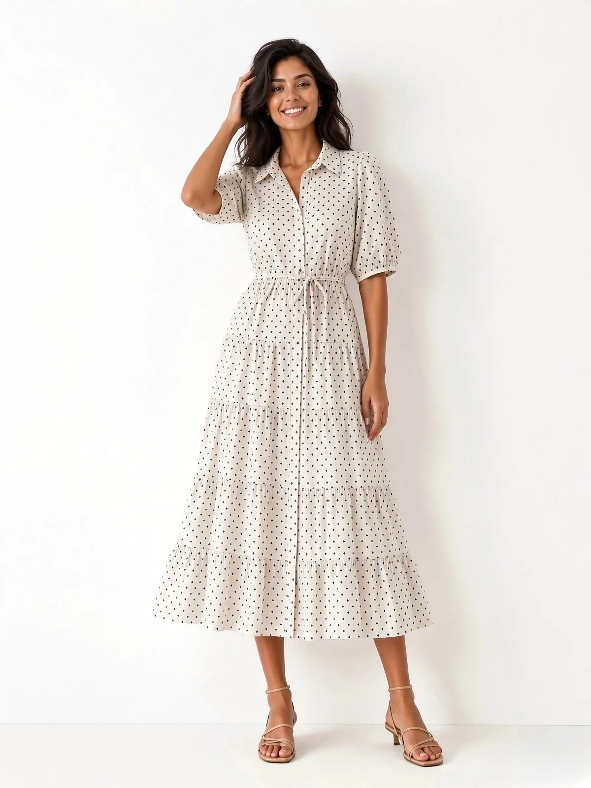 Leoni Australia Jane Dress Navy Square