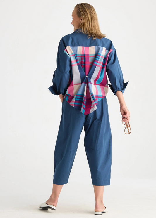 Zaket & Plover Checked Back Shirt - Ocean
