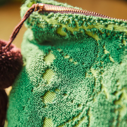 Sage & Clare Lucia Terry Pouch - Large Kelp
