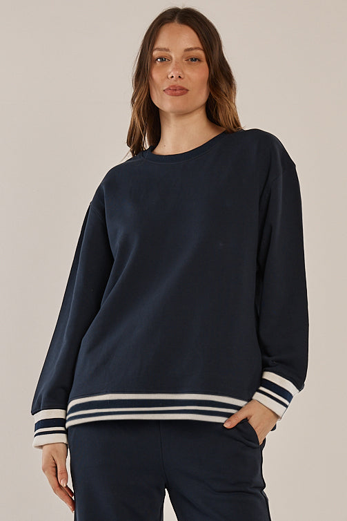Betty Basics Stazie Sweatshirt - Navy