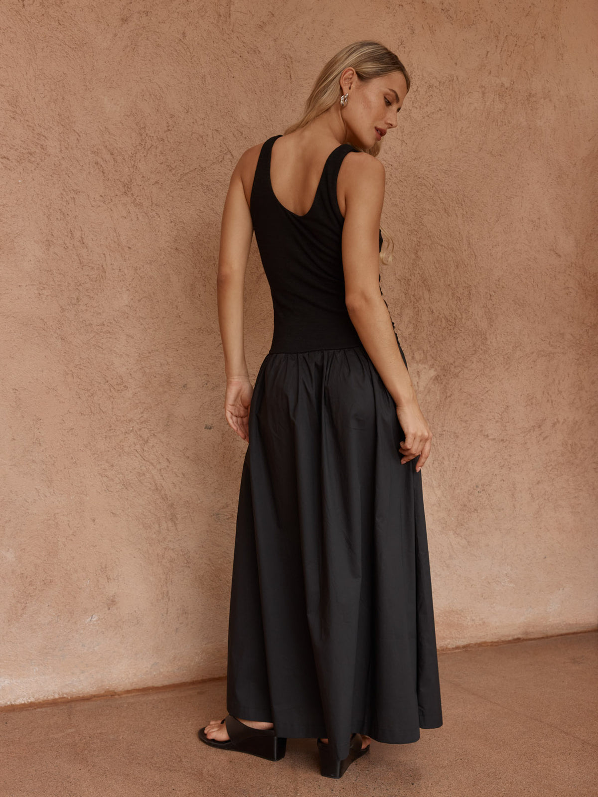Sass Harris Ruched Dress - Black