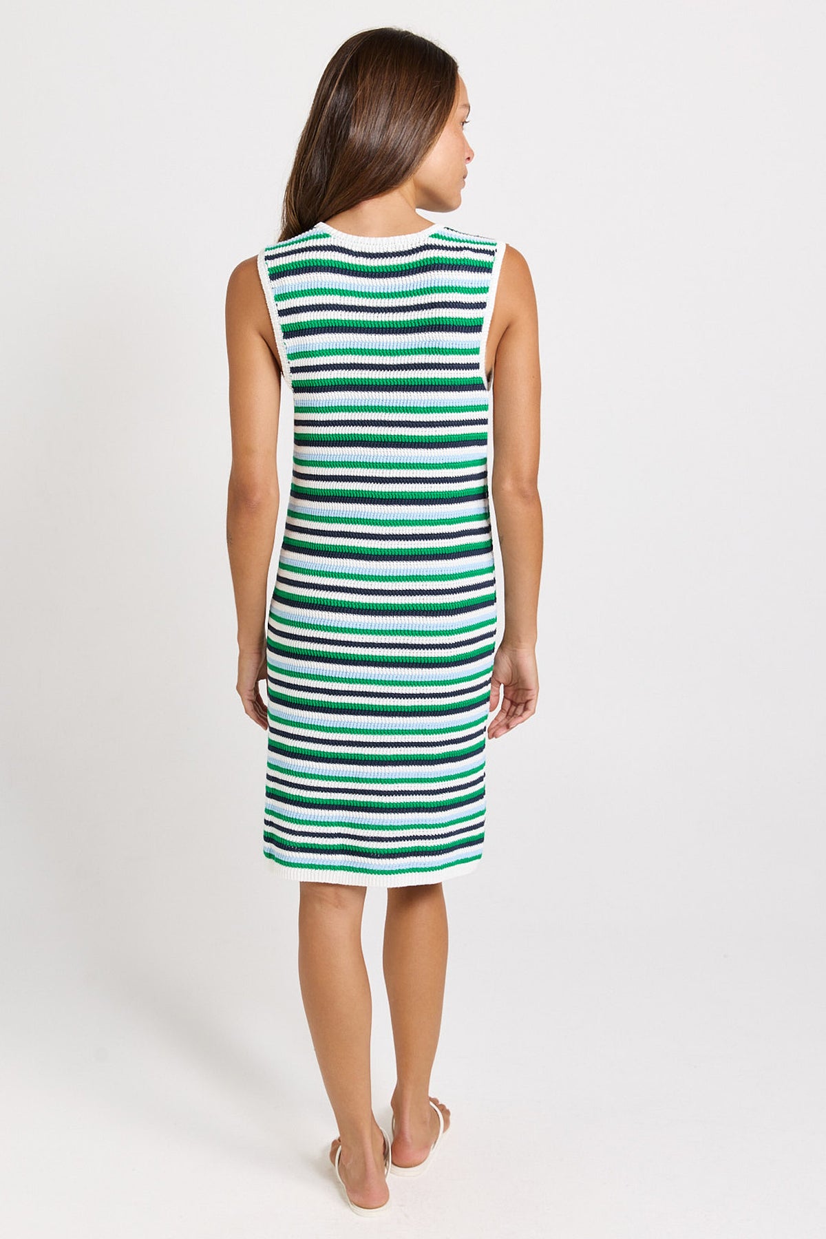Betty Basics Mandy Tank Dress - Blue /Green Combo