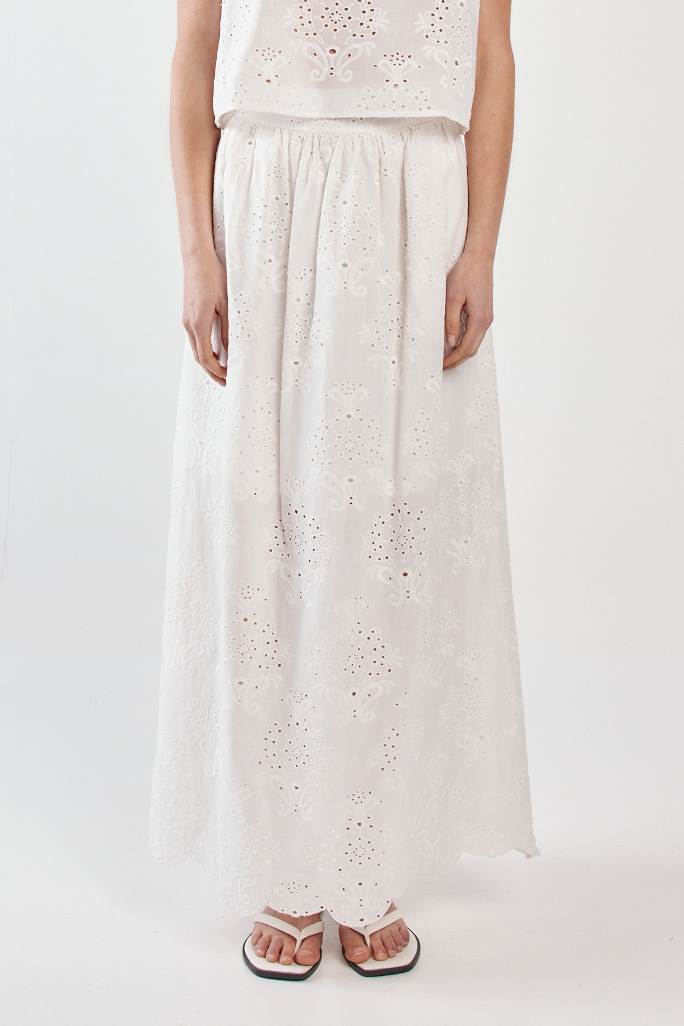 Sass Ani Frill Skirt White