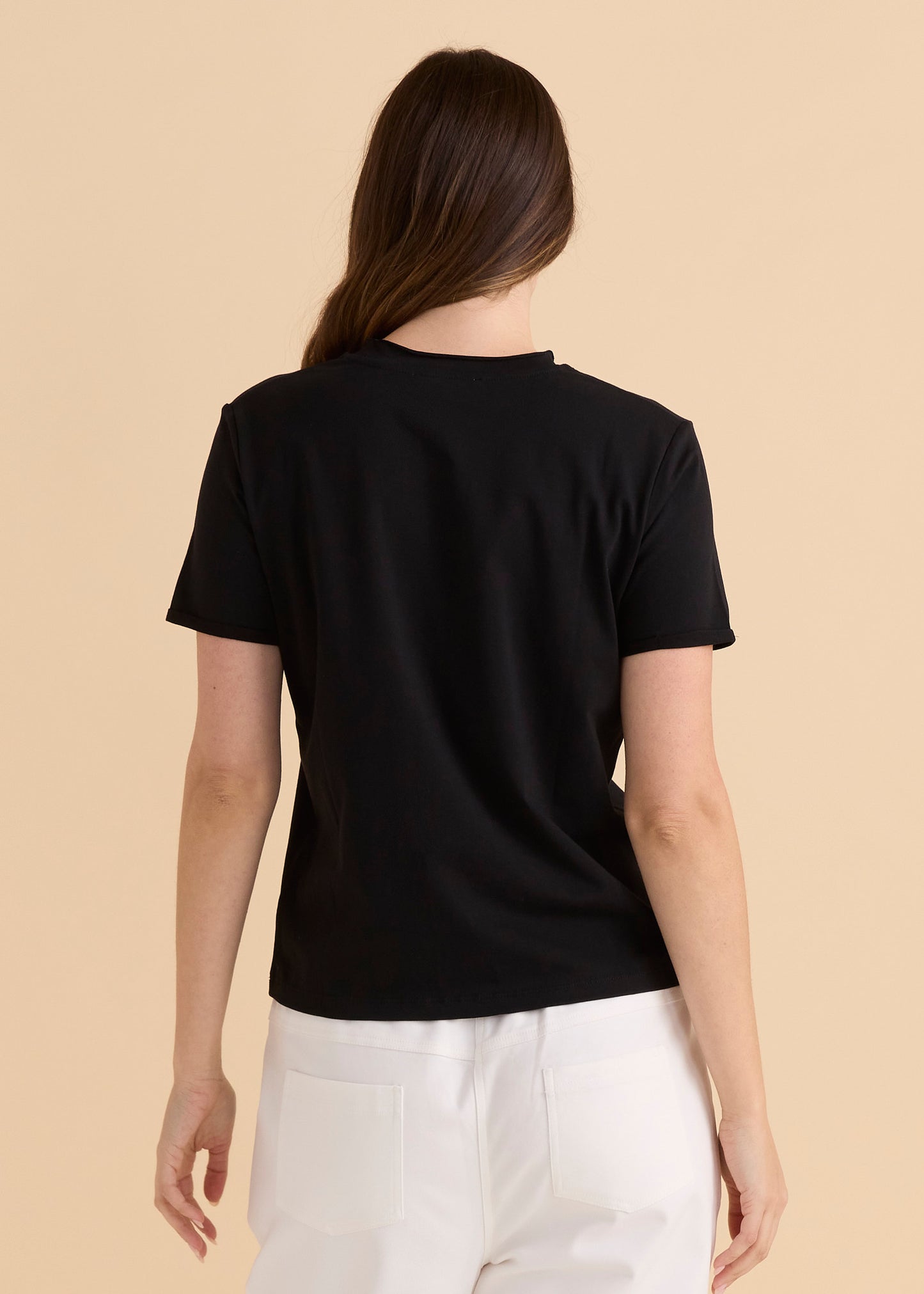 Betty Basics Slim Fit Cotton Tee - Black
