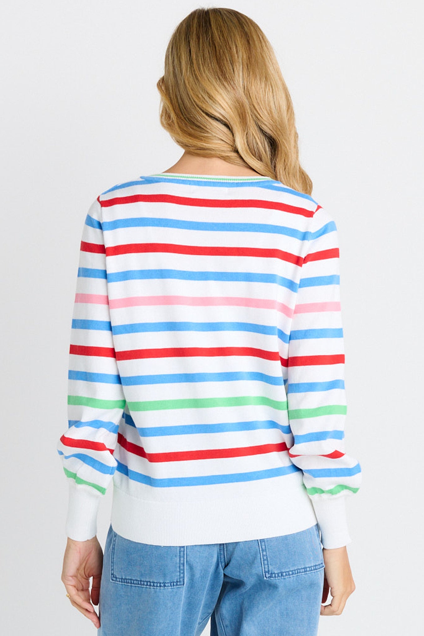 Betty Basics Indie Knit Sweater - Sorbet Stripe