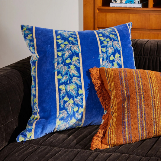 Sage & Clare Agata Velvet Cushion - Ultramarine