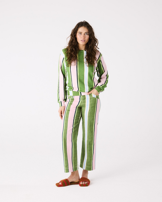 Kip and Co Cactus Stripe Adult Organic Cotton Sweater