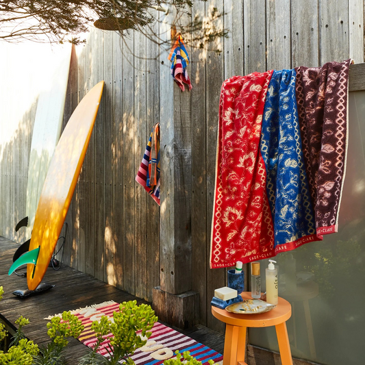 Sage & Clare Thea Bath Sheet - Vermillion
