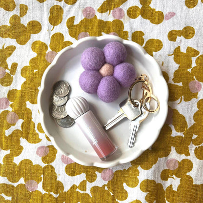 Home Dweller Felt Flower Keychain