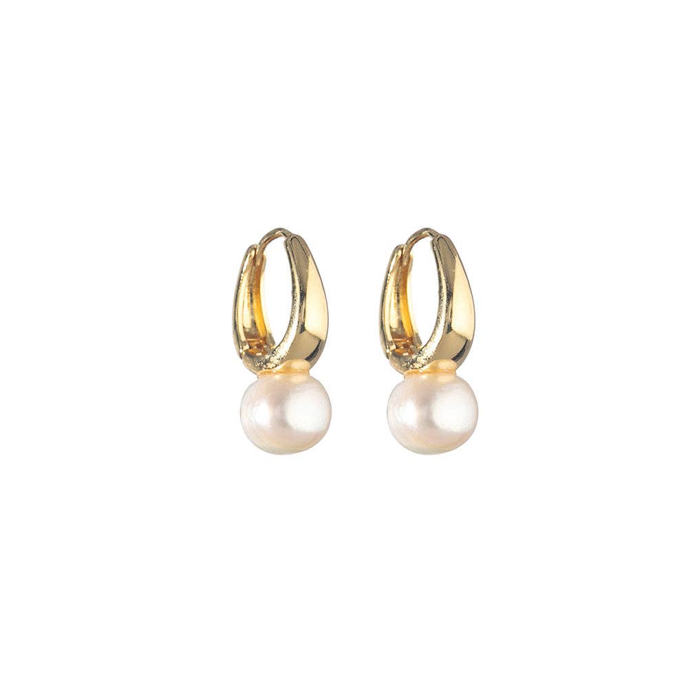 Greenwood Designs Kate Freshwater Pearl Earrings Gold