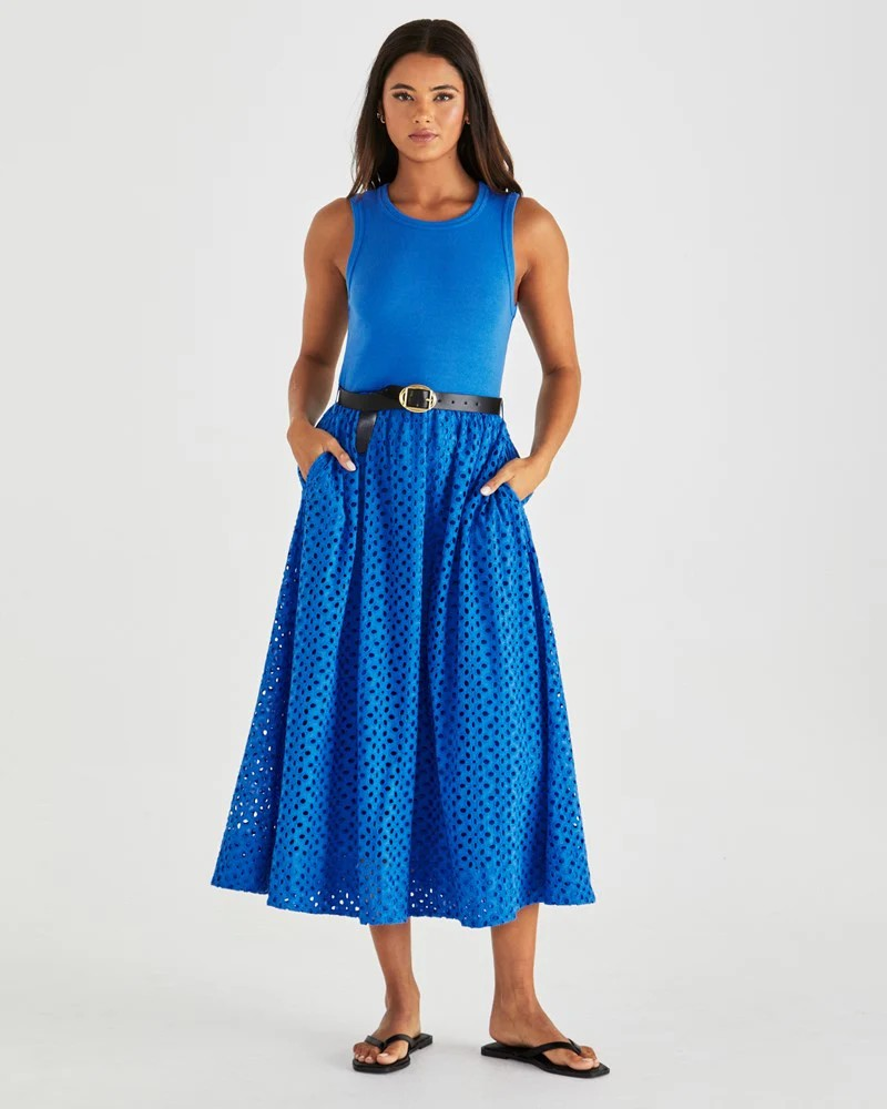 Sass Pattie Dress- Bright Blue