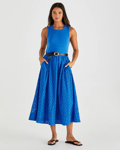 Sass Pattie Dress- Bright Blue