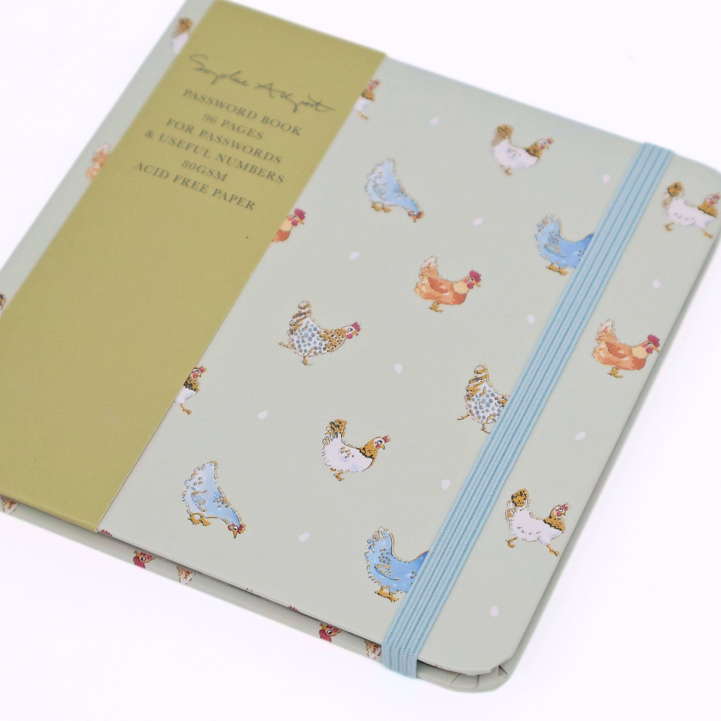 Sophie Allport Password Book Hen Blue Gift Pocket