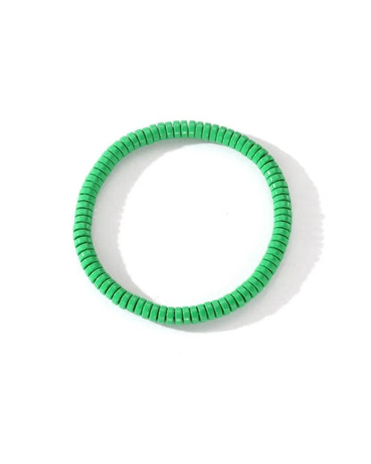 Colourful Enamel Stacking Bracelet Collection in Gold & Silver: Gold Tubey Blue