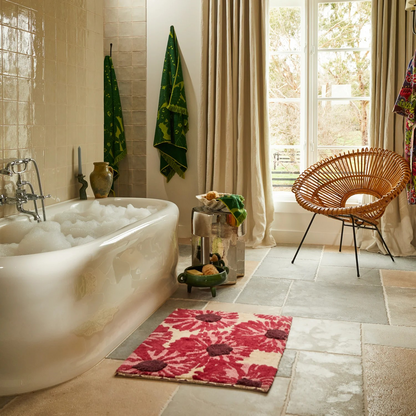 Sage and Clare Isabella Bath Mat Crimson