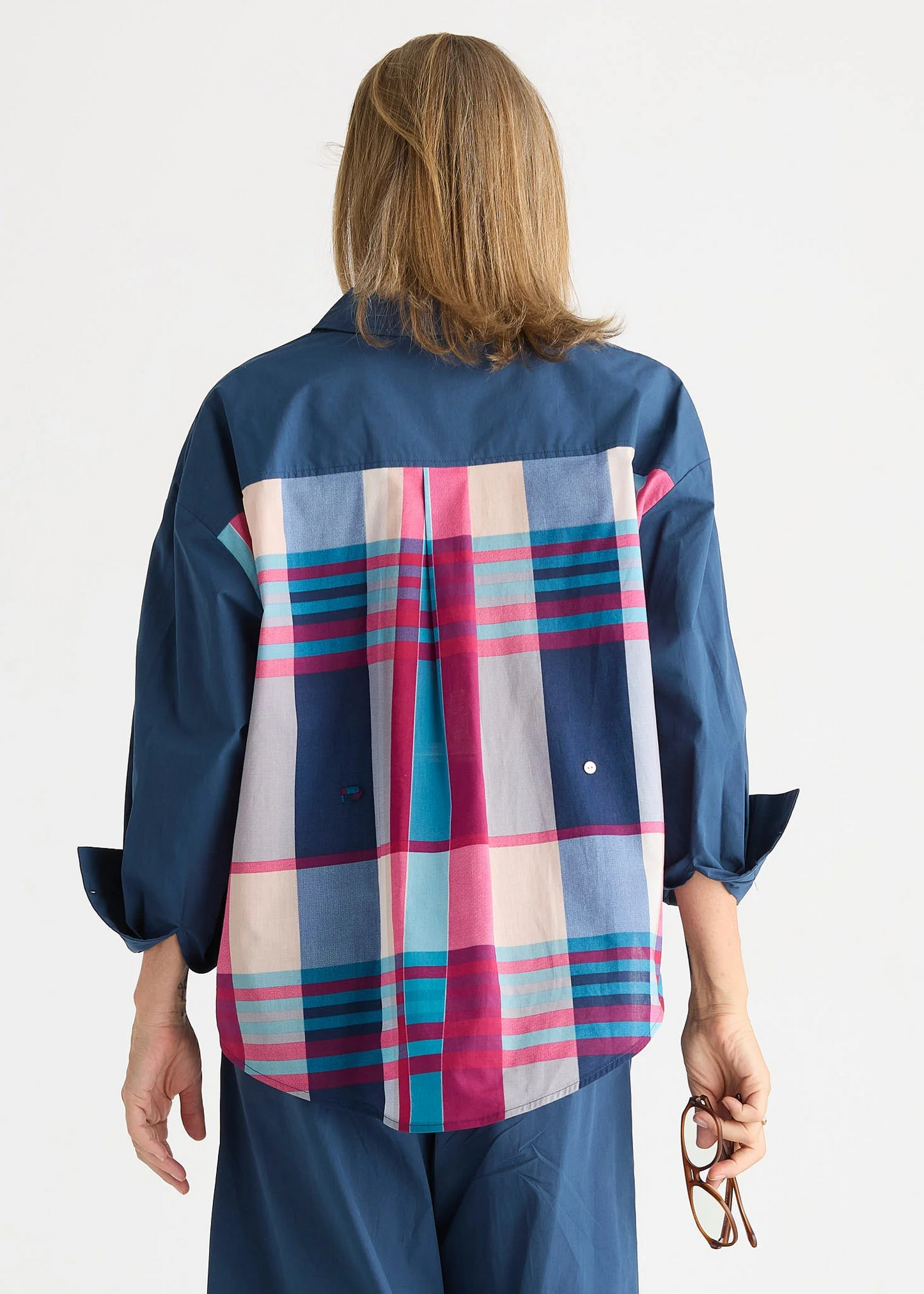 Zaket & Plover Checked Back Shirt - Ocean