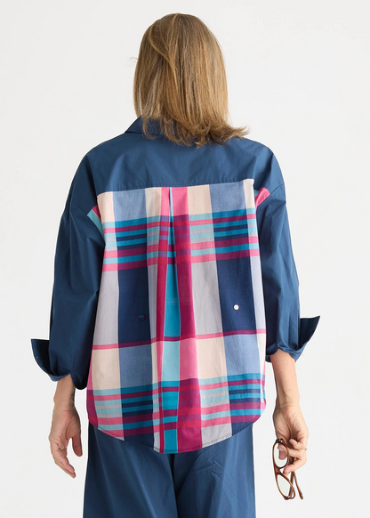 Zaket & Plover Checked Back Shirt - Ocean