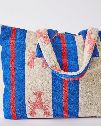Kip and Co Lobster Fan Club Terry Oversized Beach Bag